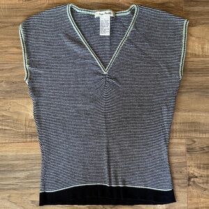 Vintage Free People Striped Cropped Sweater Tank
